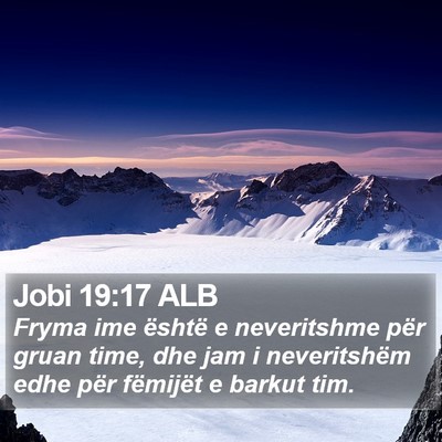 Jobi 19:17 ALB Bible Verse Image