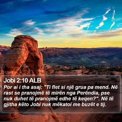 Jobi 2:10 ALB Bible Verse Image