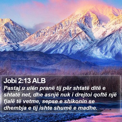 Jobi 2:13 ALB Bible Verse Image