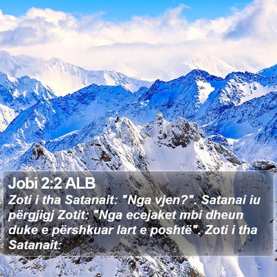 Jobi 2:2 ALB Bible Verse Image
