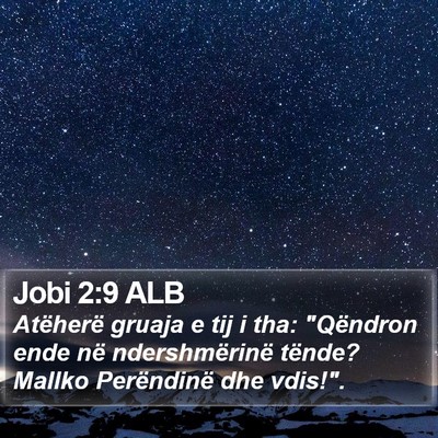 Jobi 2:9 ALB Bible Verse Image