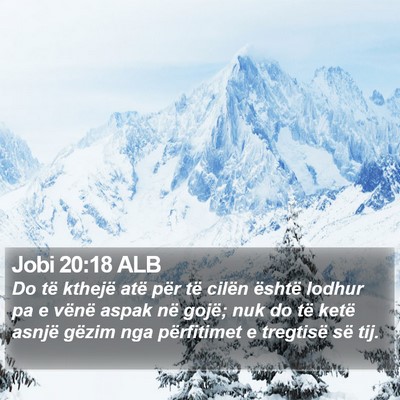 Jobi 20:18 ALB Bible Verse Image