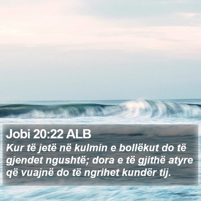 Jobi 20:22 ALB Bible Verse Image