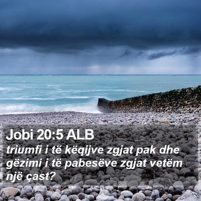 Jobi 20:5 ALB Bible Verse Image