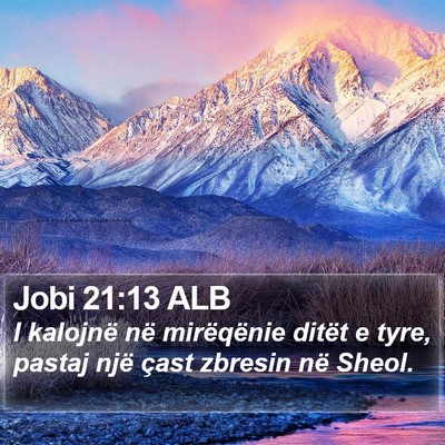 Jobi 21:13 ALB Bible Verse Image