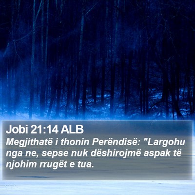 Jobi 21:14 ALB Bible Verse Image