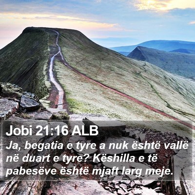 Jobi 21:16 ALB Bible Verse Image