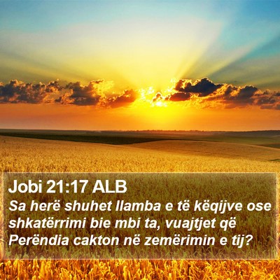 Jobi 21:17 ALB Bible Verse Image