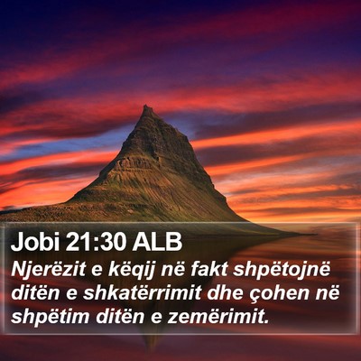 Jobi 21:30 ALB Bible Verse Image