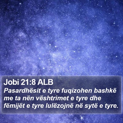 Jobi 21:8 ALB Bible Verse Image