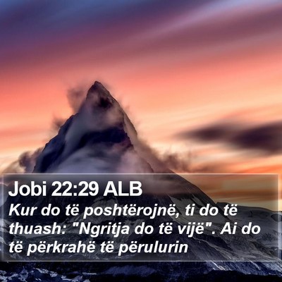 Jobi 22:29 ALB Bible Verse Image