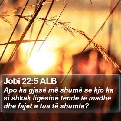 Jobi 22:5 ALB Bible Verse Image