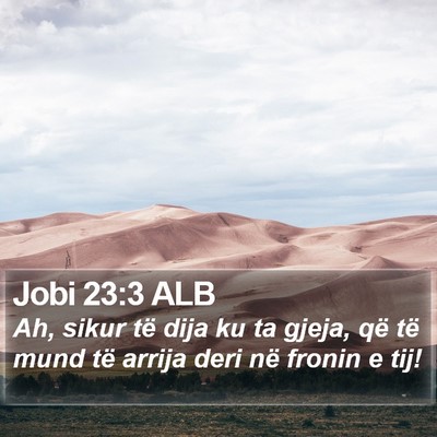 Jobi 23:3 ALB Bible Verse Image