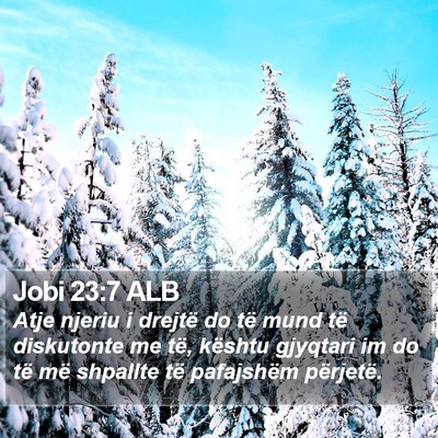 Jobi 23:7 ALB Bible Verse Image
