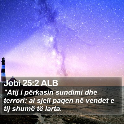Jobi 25:2 ALB Bible Verse Image