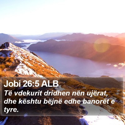 Jobi 26:5 ALB Bible Verse Image