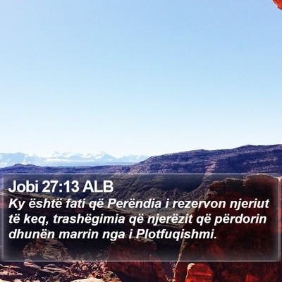 Jobi 27:13 ALB Bible Verse Image