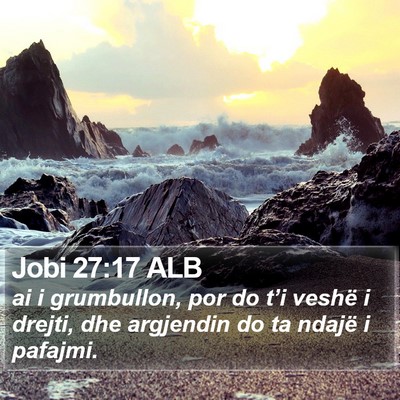 Jobi 27:17 ALB Bible Verse Image