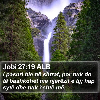 Jobi 27:19 ALB Bible Verse Image