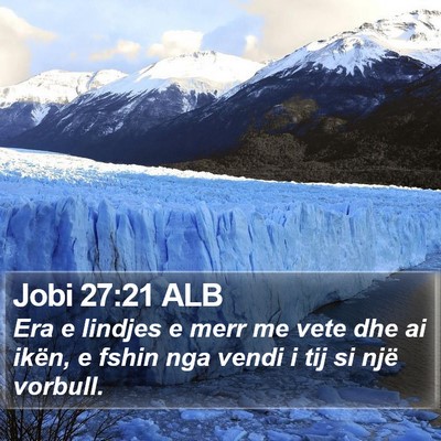 Jobi 27:21 ALB Bible Verse Image