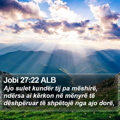Jobi 27:22 ALB Bible Verse Image