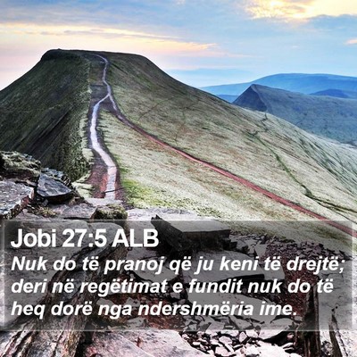 Jobi 27:5 ALB Bible Verse Image
