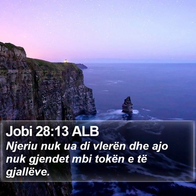 Jobi 28:13 ALB Bible Verse Image