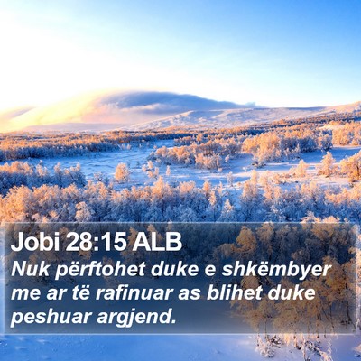 Jobi 28:15 ALB Bible Verse Image