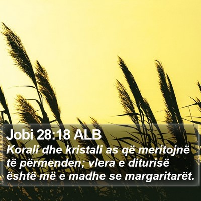Jobi 28:18 ALB Bible Verse Image