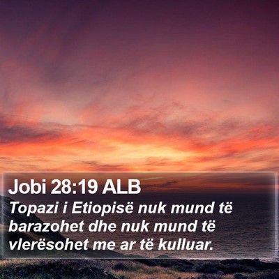 Jobi 28:19 ALB Bible Verse Image