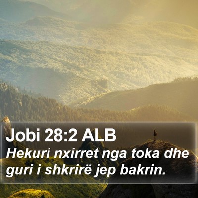 Jobi 28:2 ALB Bible Verse Image