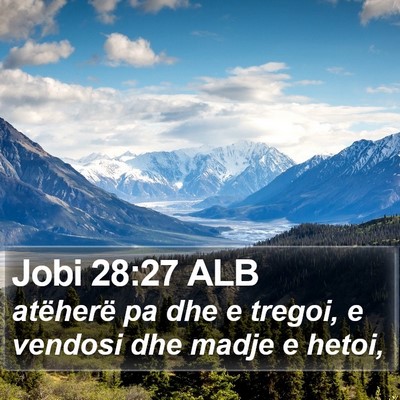 Jobi 28:27 ALB Bible Verse Image