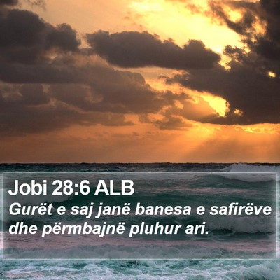 Jobi 28:6 ALB Bible Verse Image