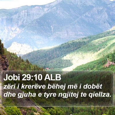 Jobi 29:10 ALB Bible Verse Image