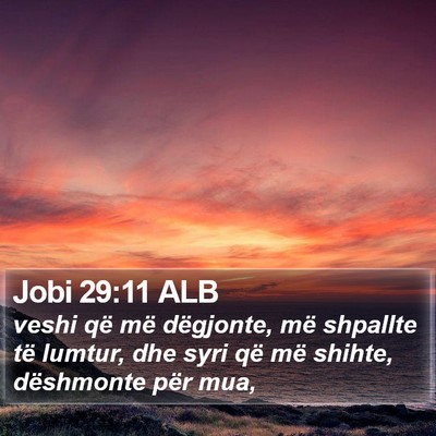 Jobi 29:11 ALB Bible Verse Image