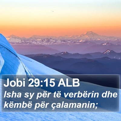 Jobi 29:15 ALB Bible Verse Image