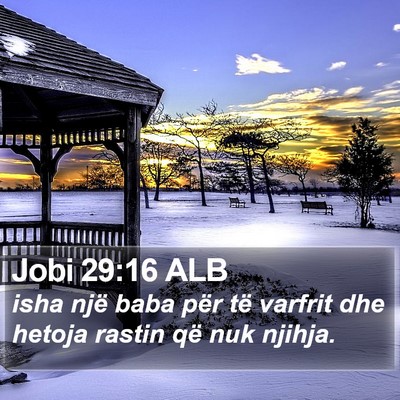 Jobi 29:16 ALB Bible Verse Image