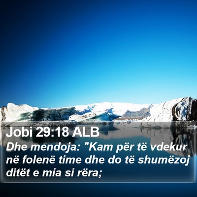 Jobi 29:18 ALB Bible Verse Image