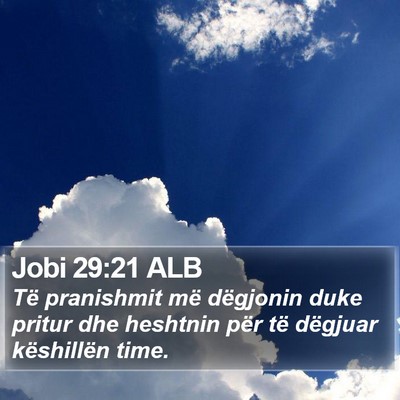 Jobi 29:21 ALB Bible Verse Image
