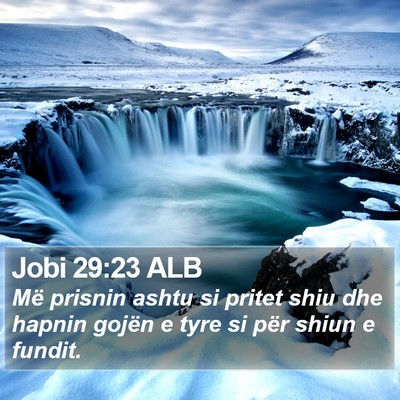 Jobi 29:23 ALB Bible Verse Image