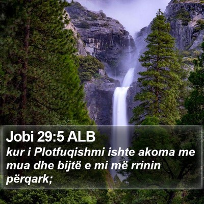 Jobi 29:5 ALB Bible Verse Image