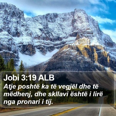 Jobi 3:19 ALB Bible Verse Image