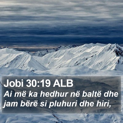 Jobi 30:19 ALB Bible Verse Image