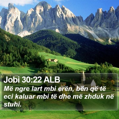Jobi 30:22 ALB Bible Verse Image