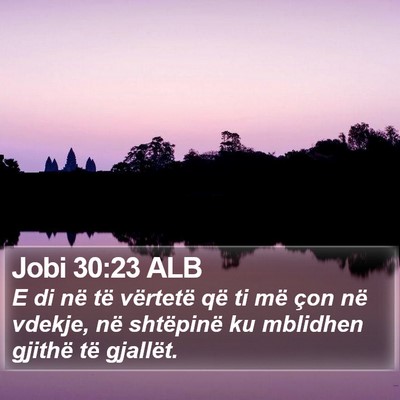 Jobi 30:23 ALB Bible Verse Image