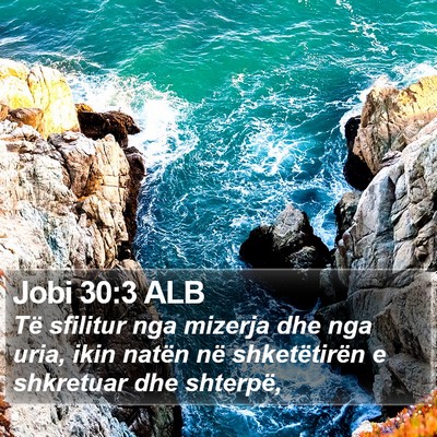 Jobi 30:3 ALB Bible Verse Image