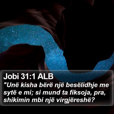 Jobi 31:1 ALB Bible Verse Image