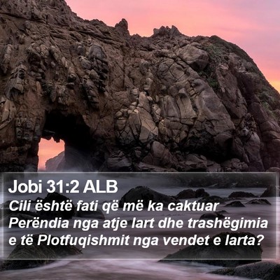 Jobi 31:2 ALB Bible Verse Image