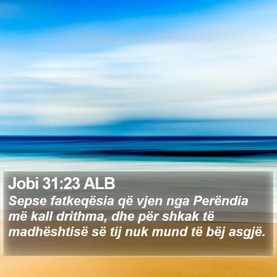 Jobi 31:23 ALB Bible Verse Image