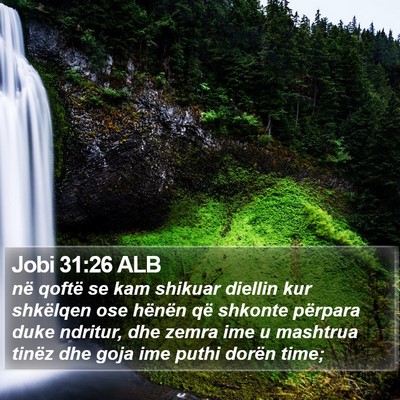 Jobi 31:26 ALB Bible Verse Image